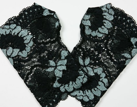 manchettes bleues noires