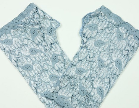 manchettes bleu argent